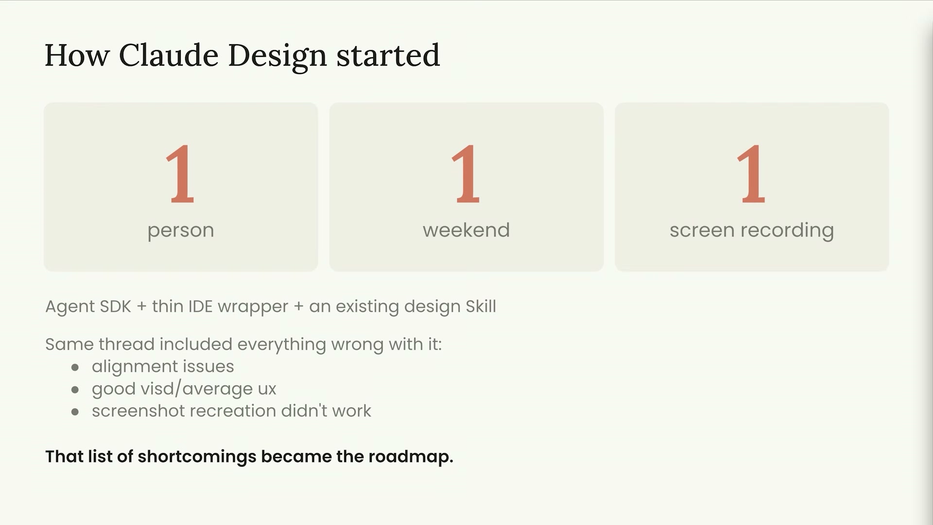 How Claude Design startedスライド