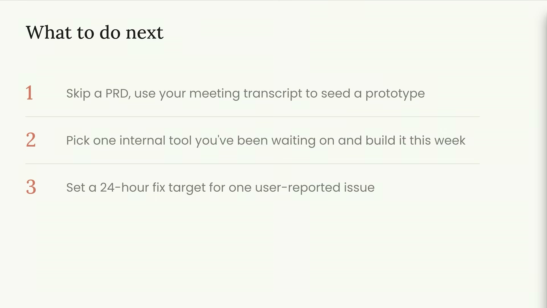 What to do nextスライド