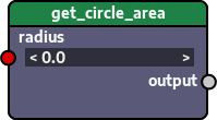 get_circle_area関数から作られた1つのNodezatorノード