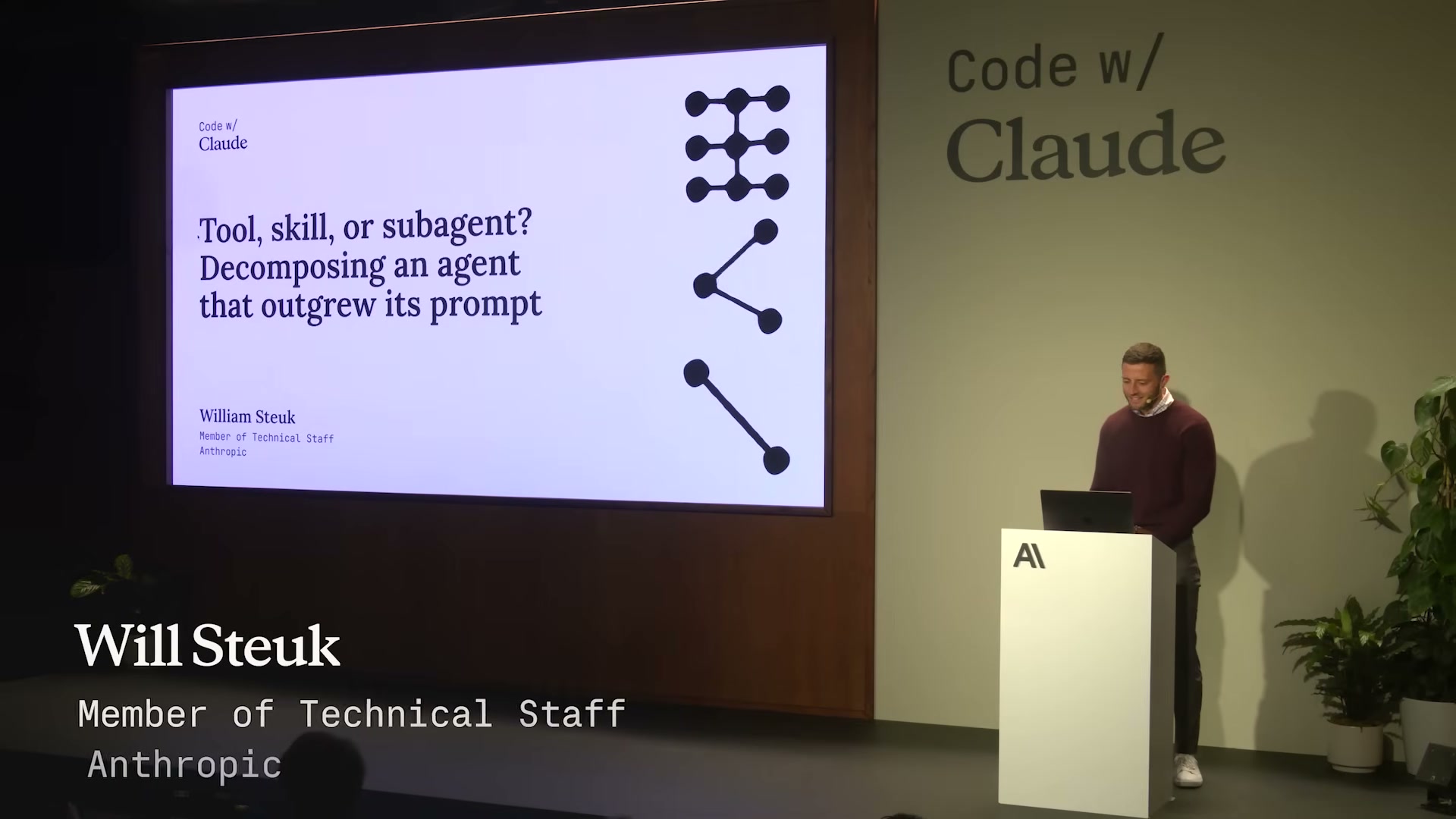 Code with Claude London: Tool, skill, or subagent? セッションタイトルスライド