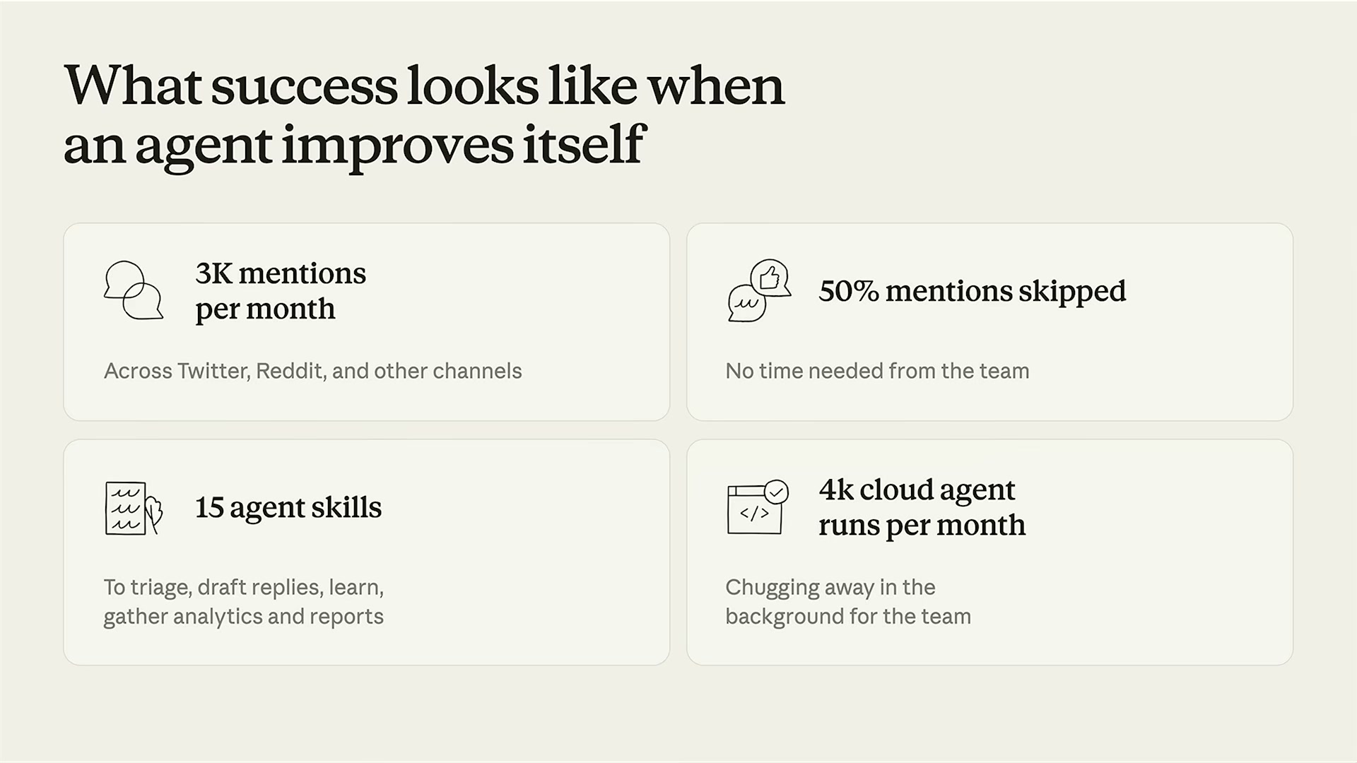 What success looks like when an agent improves itself