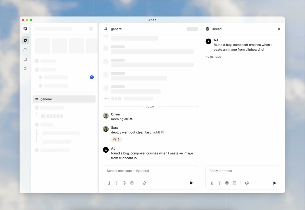 バグ報告のスレッドが開き、エージェントYumiがLooking into this!と返答、Checking codebaseという状態表示が出ている