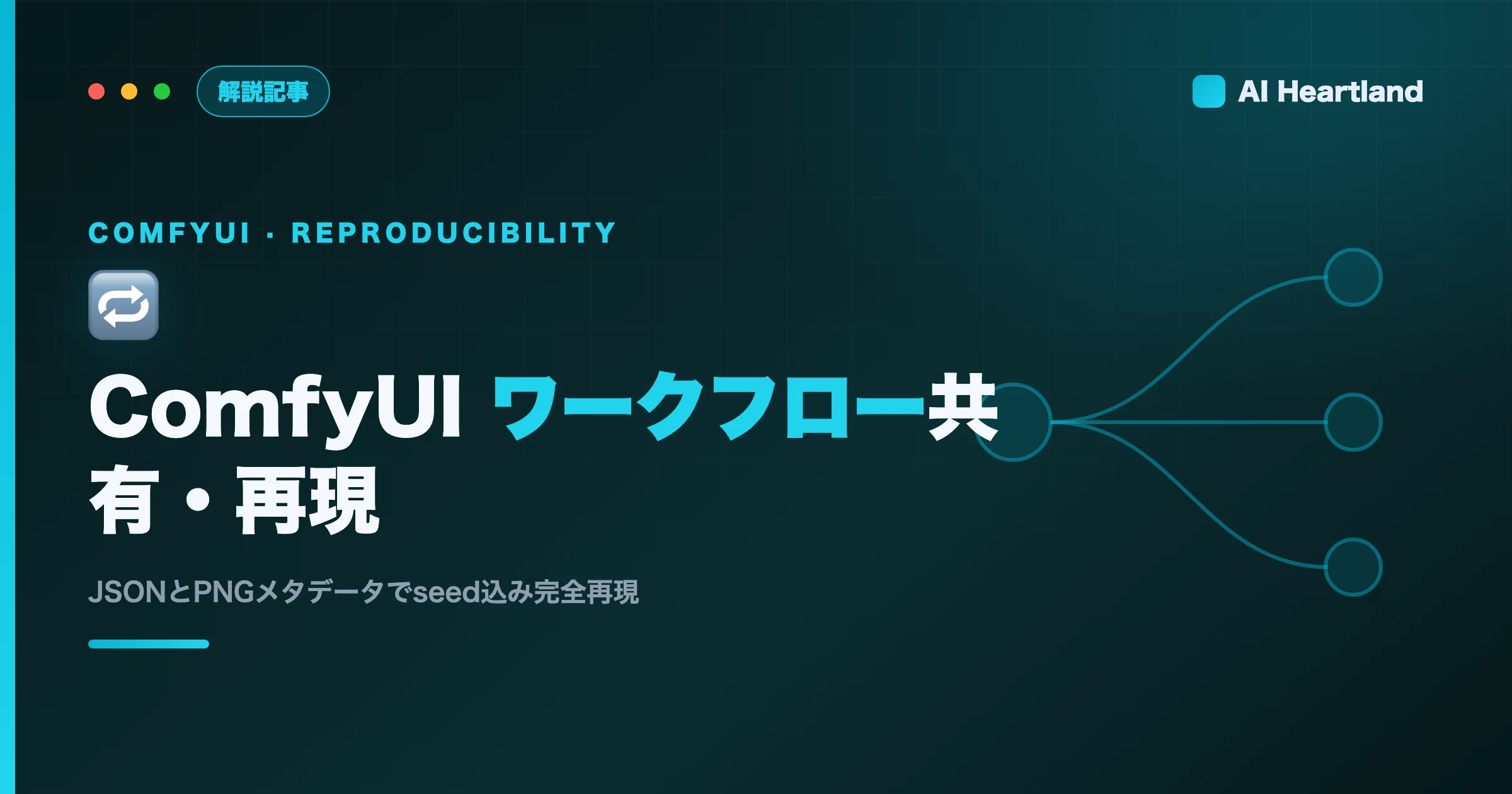 ComfyUI ワークフロー共有・再現ガイド2026｜JSONとPNGメタデータで完全再現する
