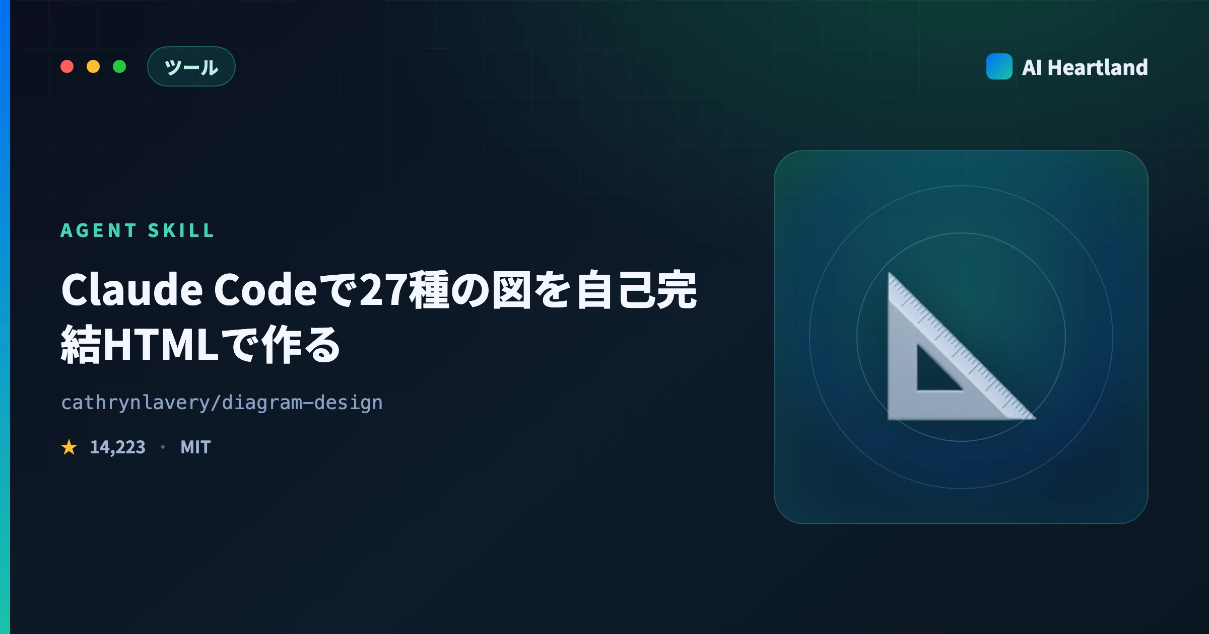 diagram-designとは｜Claude Codeで27種の図を自己完結HTMLで作るスキル - AIツール日本語解説 | AI Heartland