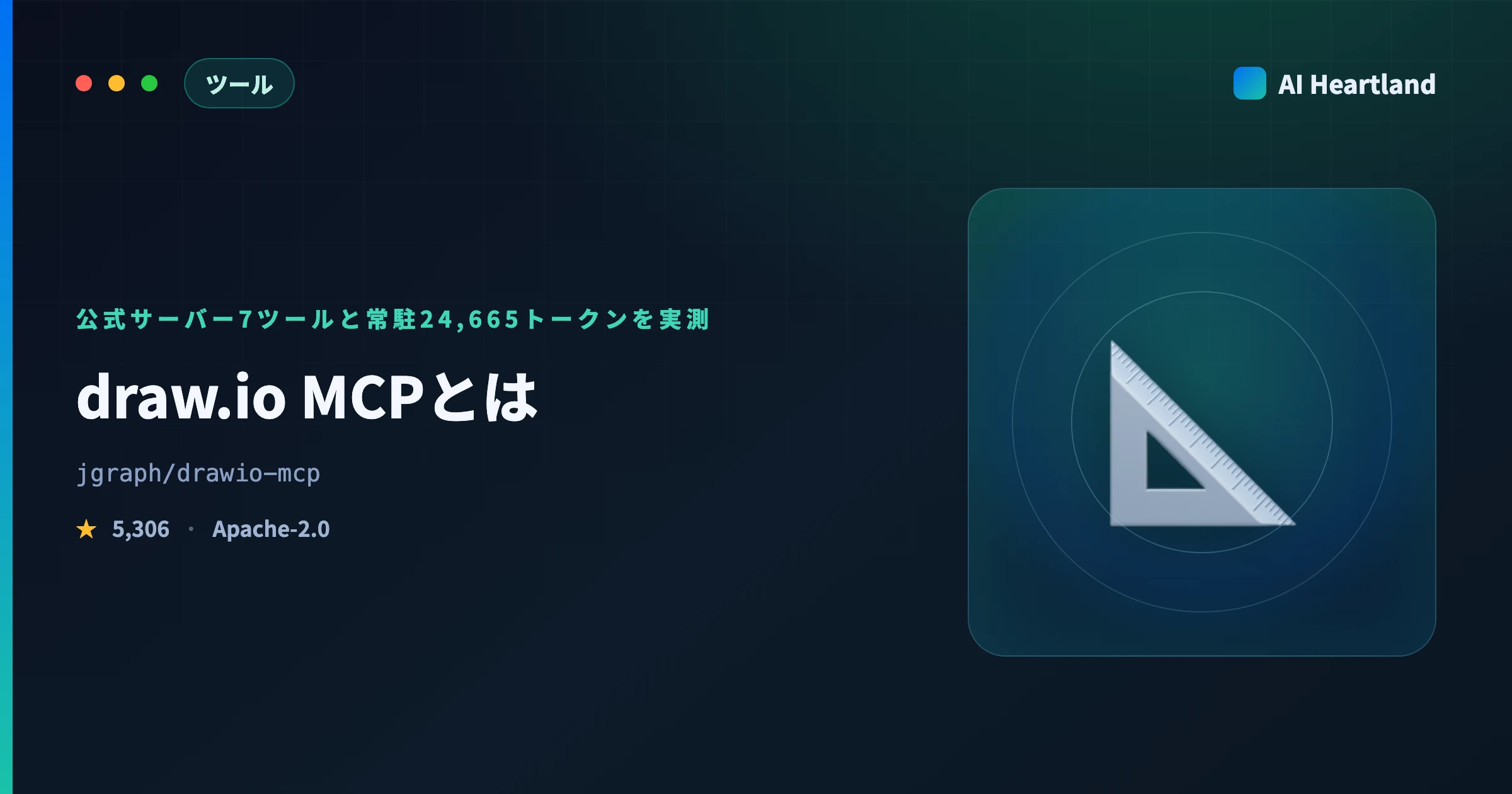 draw.io MCPとは｜公式サーバーの7ツールと常駐24,665トークンを実測、図はURLで渡る - AIツール日本語解説 | AI Heartland