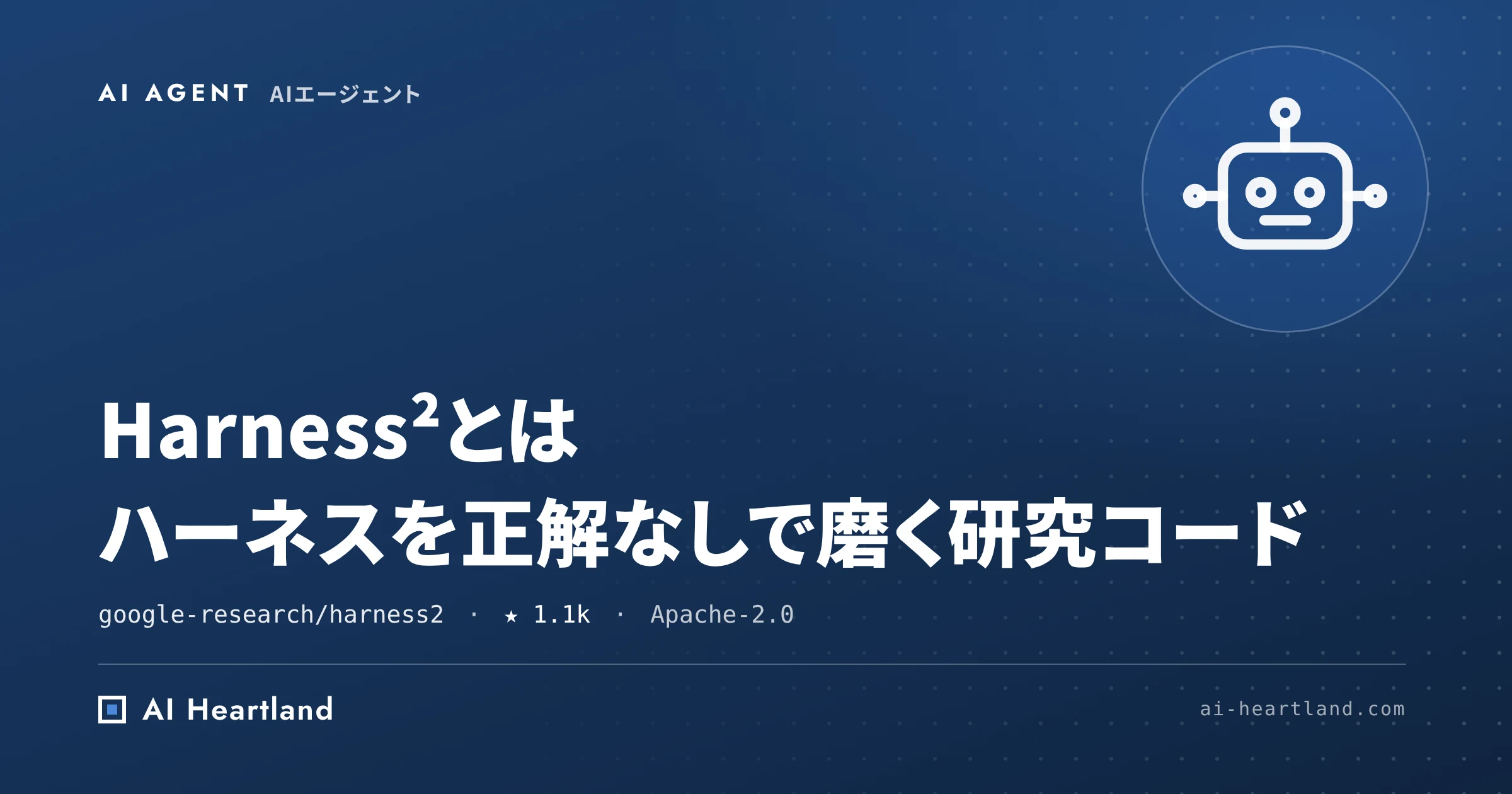 Harness²（harness2）とは｜エージェントのハーネスを正解なしで磨くGoogle研究コードをデモで検証