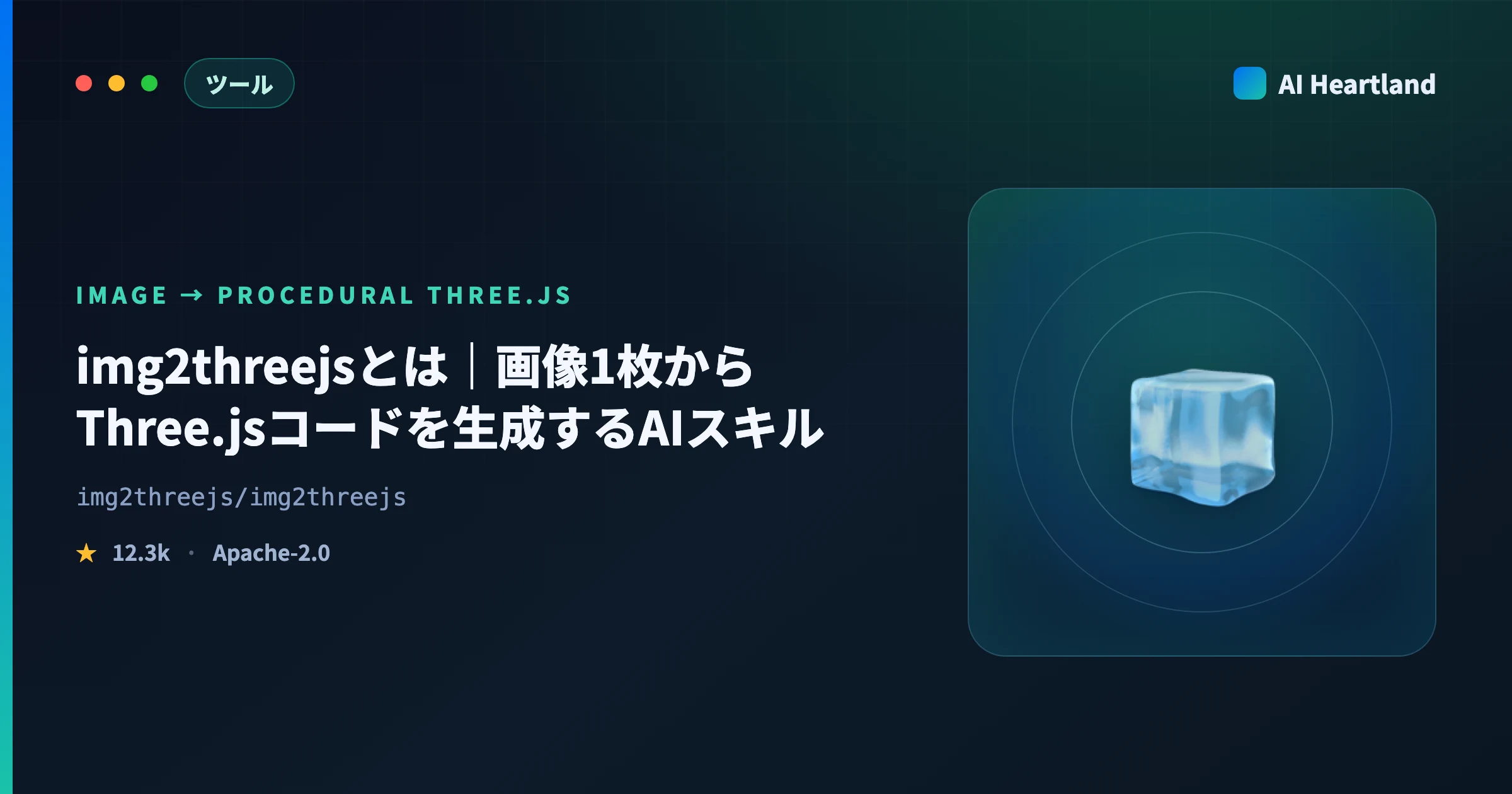 img2threejsとは｜画像1枚からThree.jsコードを生成するAIスキルの仕組み・使い方・品質ゲート