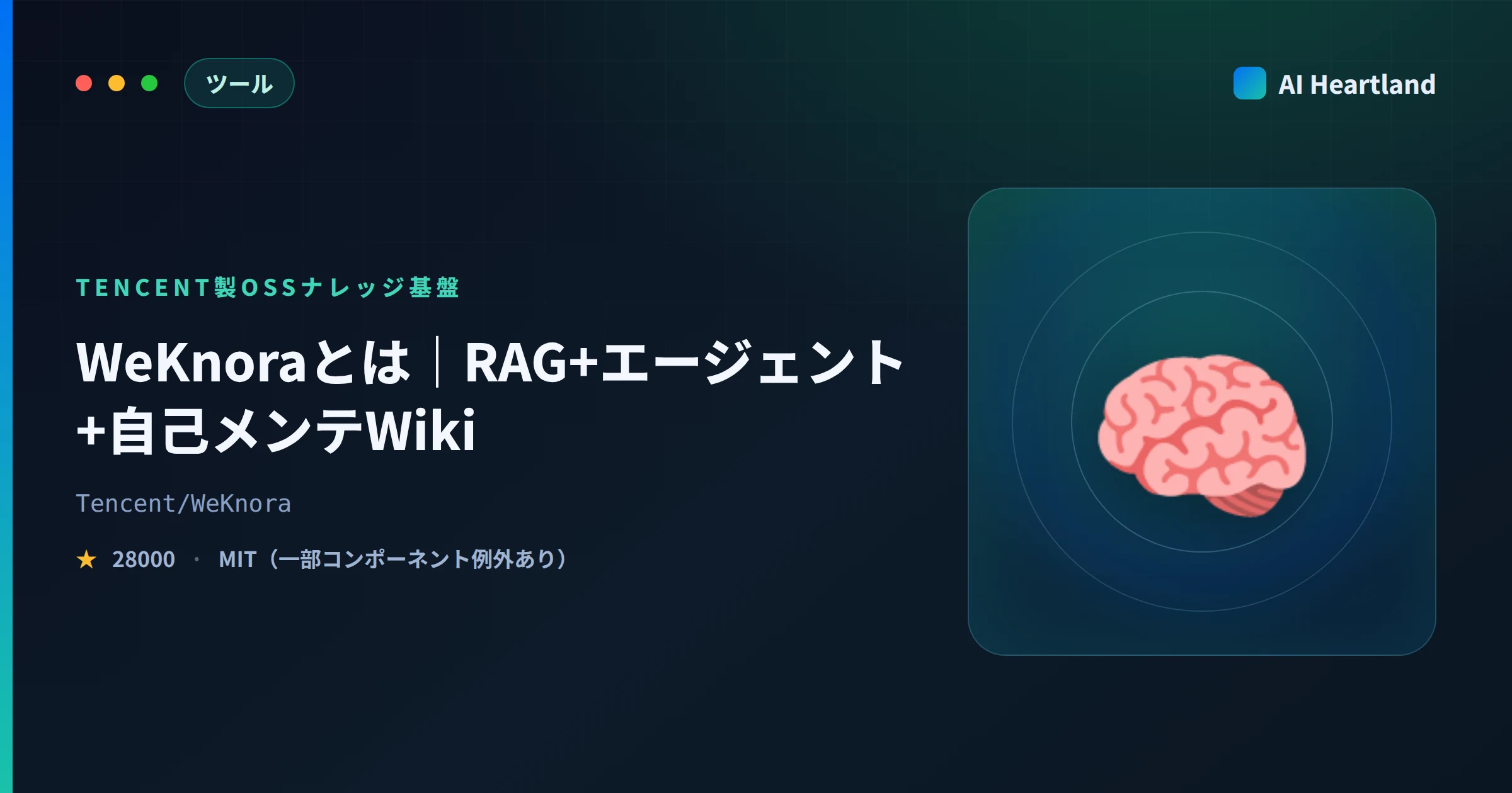 WeKnoraとは｜RAG＋ReActエージェント＋自己メンテWikiをTencentが公開 - AIツール日本語解説 | AI Heartland