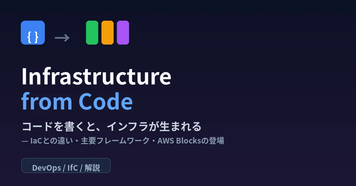 Infrastructure from Code：コードを書くとインフラが生まれるパラダイム